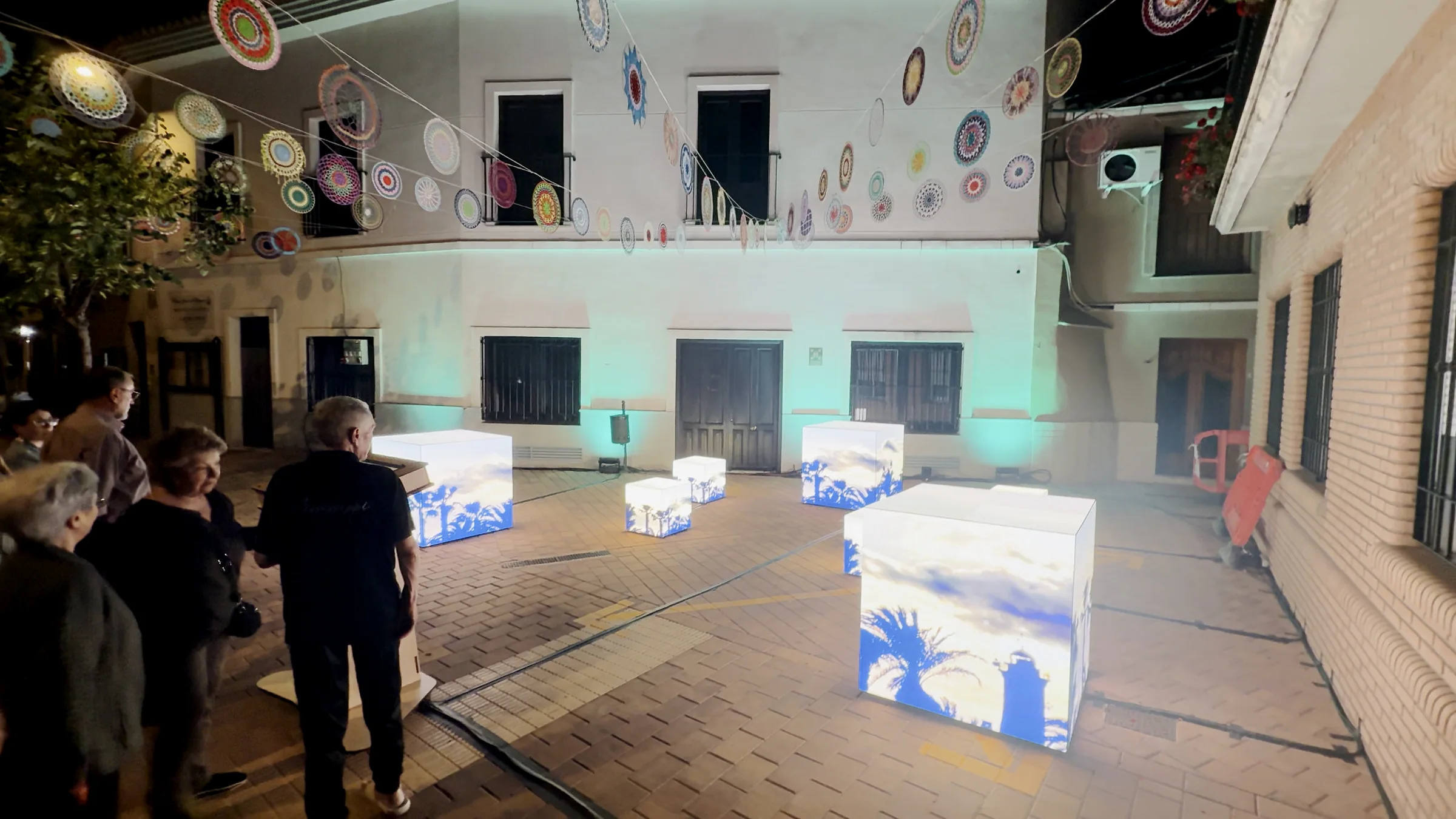 SMART LIGHT CUBES: wide view of the installation