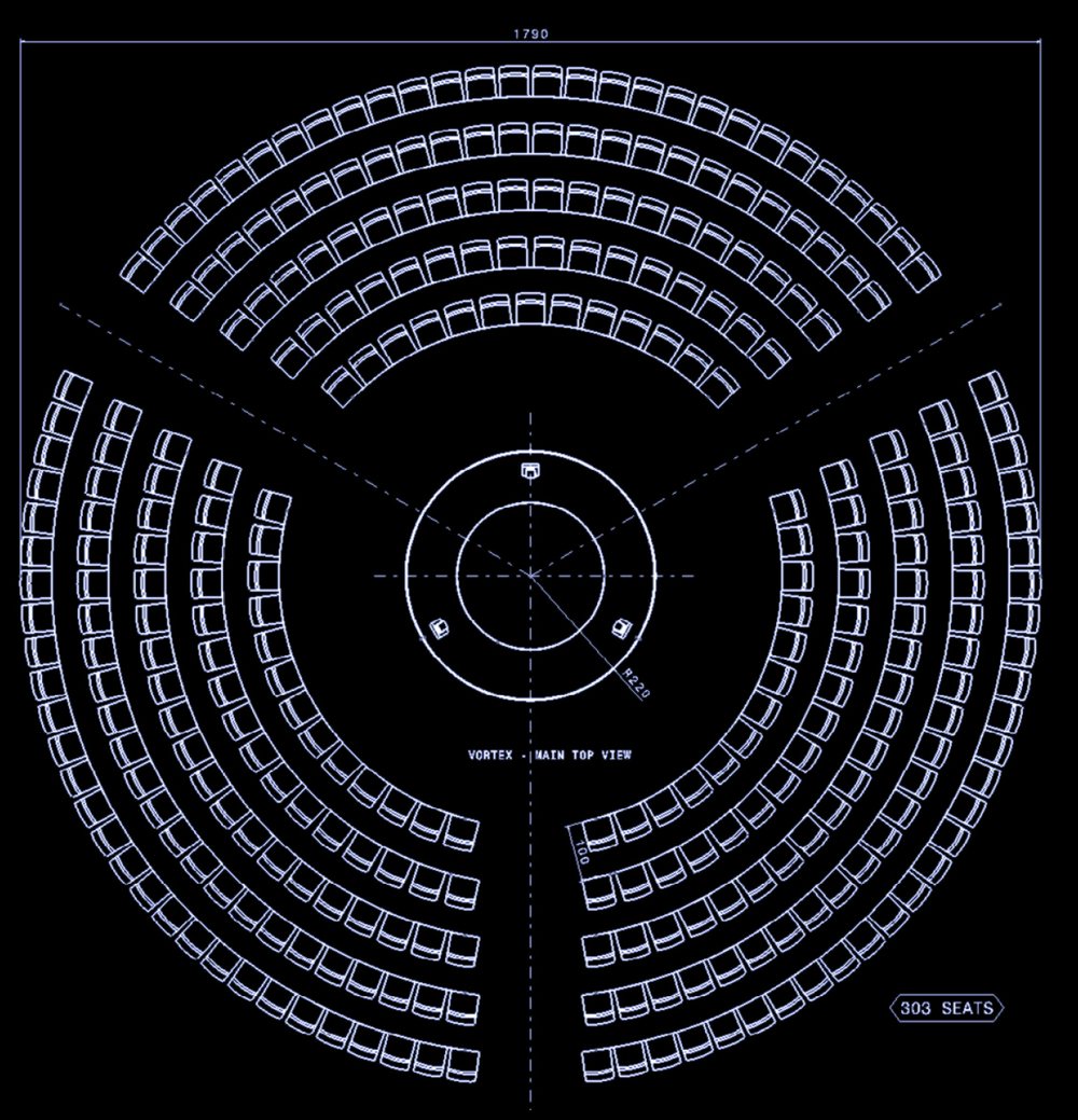 Technical plan of the circular HoloVortex spatial configuration